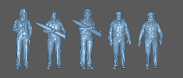Peddinghaus 3D Druck 1-72 5 Figuren Deutsche Kriegsmarine SK C28 C36  Geschützbedienung 120 mm miniatures WWII