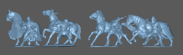 Preview: Peddinghaus 3D Druck 72F484 Ritter von König Edward I set 3 & 4 zu Pferde 4 Ritter