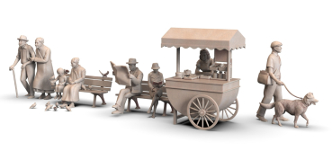 Peddinghaus 3D Druck 1-72 72F489 8 Zivilisten und Zubehör