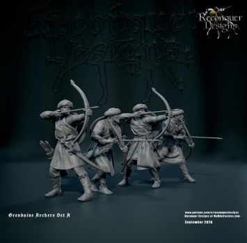 Peddinghaus 3D Druck 72F527 Bogenschützen aus dem 14 Jh.  Grenadine