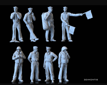 Peddinghaus 3D-Druck 72F537 WWII 8 US Navy Figuren