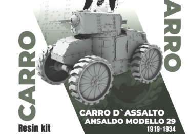 Peddinghaus 3 D Druck 1/72 72Y044 Italienischer Carro D Assalto Modell 29 1919-1934
