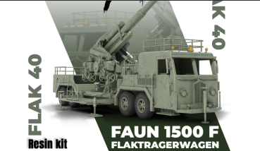 Peddinghaus 3 D Druck 1/72 72Y051 Faun 1500  mit 12,8 cm Flak 40