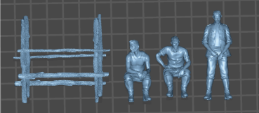 Peddinghaus 3D Druck 1/72  Donnerbalken und 3 Soldaten