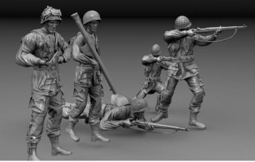 Peddinghaus 3 D Druck 1/87 87F038 5 US Fallschirmjäger Carentan