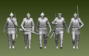 Peddinghaus 3 D Druck 1/87 87F034 Deutsche Infanterie marschierend 1. WK
