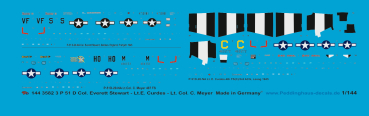 Peddinghaus-Decals 1.144 3582 3 P 51 D Mustang Col. Everett Stewart - Lt. E. Curdes - Lt. Col. C. Meyer