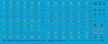 Peddinghaus-Decals 1:16 3614 Deutsche Helmabzeichen No 3 Freiwilligenverbände