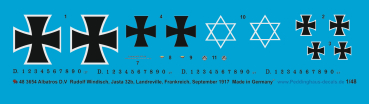 Peddinghaus-Decals 1/48 3654 Albatros D.V Rudolf Windisch, Jasta 32b, Landreville, Frankreich, September 1917
