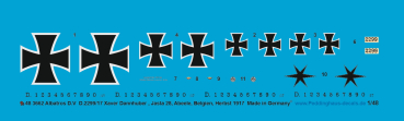 Peddinghaus-Decals 1/48 3662 Albatros D.V D.2299/17 Xaver Dannhuber, Jasta 26, Abeele, Belgien , Herbst 1917