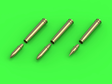 Master GM 35-019 1/35 German 2cm ammunition (cal. 20x138B) for Flak 30/38, KwK 30/38 - shells (15pcs) and 3 types of projectiles (5pcs of each type)