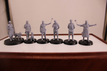 Peddinghaus 3 D Druck 1/48 48238 6 soldiers german MP with 2 dogs
