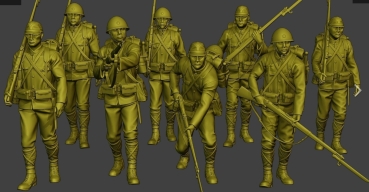Peddinghaus 3 D Druck 1:48 48192 8 Japanese soldiers standing