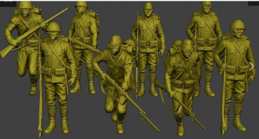 Peddinghaus 3 D Druck 1/87 87F029 Japanese infantry attacking No 1
