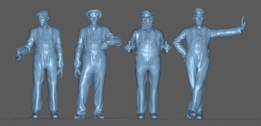 Peddinghaus 3 D Druck 1/48 48413 4 Mann Lokpersonal Köff