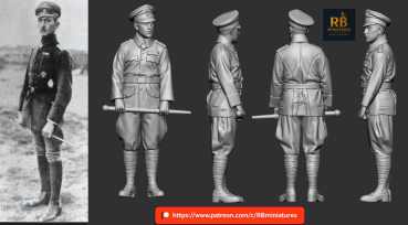 Peddinghaus 3D-Druck 32376 WWI German Aces & Legendary Leaders Rudolf Berthold