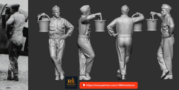 Peddinghaus 3D Druck 1-32 32331 WWII Ground Crew Part 2 Bucket Holder