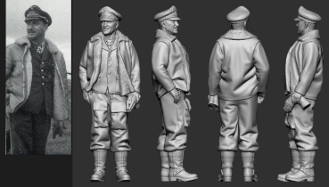 Peddinghaus 3D-Druck 48700 WWII German Reichs Defence Aces Walter Dahl