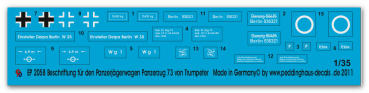 Peddinghaus-Decals 1:35 2058a  markings for the  Panzerjägerwagen von Trumpeter BP 73