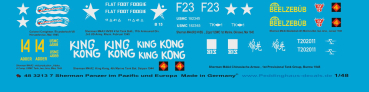 Peddinghaus-Decals 1/48 3213 7 different  Sherman tanks in Asia and Europe
