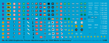 Peddinghaus-Decals 1/48 3288 English tankunitmarkings from 1944