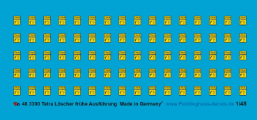 Peddinghaus-Decals 1/48 3300 Tetra Löscher Beschriftungen frühe Ausführung