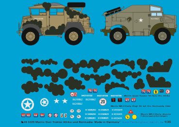Peddinghaus-Decals 1:35 3325 Morris Gun Tractor Africa and Normandy with Mickymouse camouflage