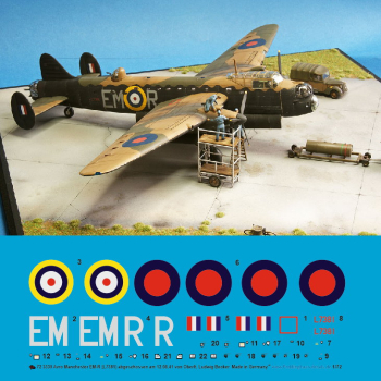Peddinghaus-Decals 1/72 3330 Avro Manchester EM_R (L7381) , 12.08.1941 notgelandet in Holland abeschossen von Oberl. Ludwig Becker