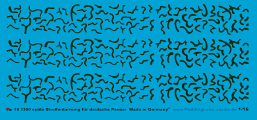 Peddinghaus-Decals 1:16  3360 late stripe camoflage for german tanks