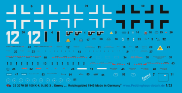 Peddinghaus 1/32 3370 Bf 109 K-4, 9/JG 3 "Emmy"