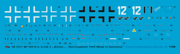 Peddinghaus-Decals 1:48 3371 Bf 109 K-4, 9/JG 3 "Emmy"