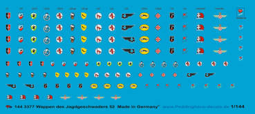 Peddinghaus-Decals 1:144 3377 unit heraldic of the JG 52