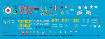 Peddinghaus-Decals 1/48 3379 11 englische und polnische Sherman in Afrika-Italien und Frankreich