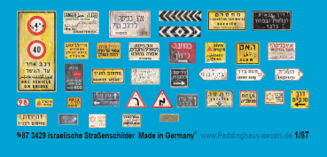 Peddinghaus 1/87 3429 Israeli Roadsigns
