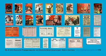 Peddinghaus-Decals 1/48 3610 Russian Propagandposter and german wall annoucments