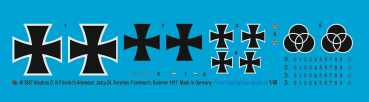 Peddinghaus-Decals 1/48 Albatros D.III Freidrich Altemeier, Jasta 24, Annelles, France , Summer 1917