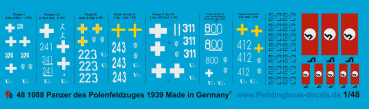 Peddinghaus-Decals 1/48 1088  german tanks of the polish campain