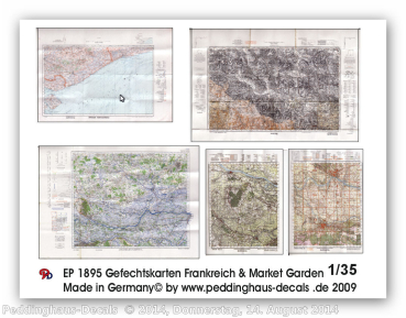 Peddinghaus-Decals 1:35  1895  Battlemaps of France and Market Garden