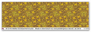 Peddinghaus-Decals 1:35  2194  Tarnschema deutsche Waffen SS Erbsentarn Plantanentarnung