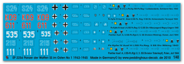 Peddinghaus-Decals 1/48 2256 Tanks of the Waffen SS in Russia No 1 1943-45
