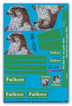 Peddinghaus-Decals 1:48 2324 Ju 52  JU Air -Schweiz Falken-Brauerei HB-HOP