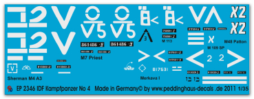 Peddinghaus-Decals 1:35 2346 IDF Panzer No 4