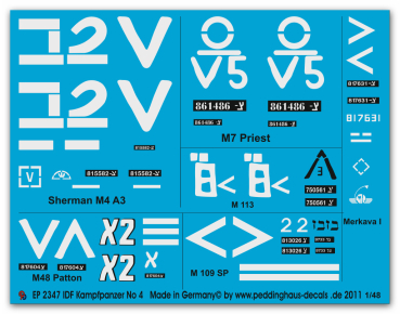 Peddinghaus-Decals 1/48 2347 IDF Panzer No 4