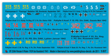 Peddinghaus 1/87 2384 Panzer II 1939 - 1941 Polen bis Rußland