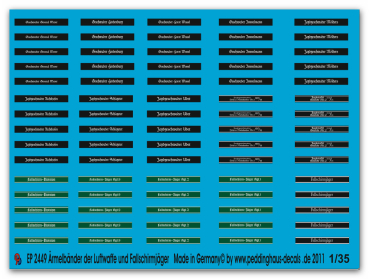 Peddinghaus-Decals 1:35  2449  Cuff titles of the airforce and paras