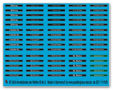 Peddinghaus-Decals 1:35  2454  Cuff titles of the Waffen SS No 5