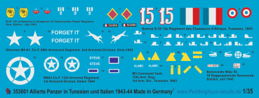 Peddinghaus-Decals 1:35 3001 Allied Tanks in Tunesia and Italy