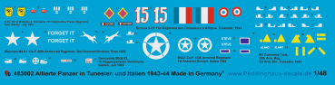 Peddinghaus-Decals 1/48 3002 US Panzer in Tunesien und Italien