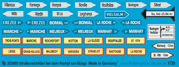 Peddinghaus-Decals 1:35 3005 Roadsignes " Battle of the Bulge"