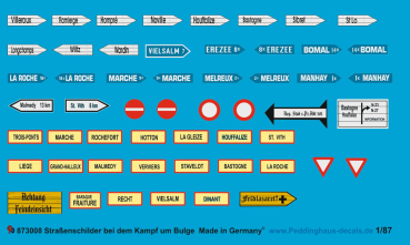 Peddinghaus 1/87 3008 Roadsigns of the Battle of the Bulge